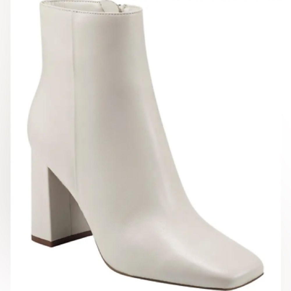 MARC FISHER Ivory White Nebula Bootie